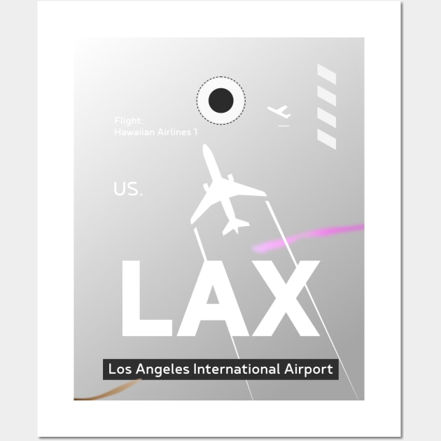 LOS ANGELES LAX Airport Wall Art by Woohoo